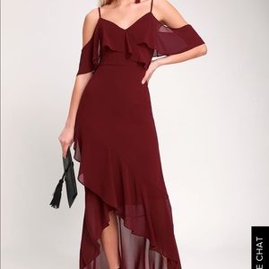 NWT lulus burgundy dress